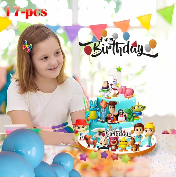 17-Piece 1.4" to 1.8" Tall Toy Story Action Figures. Perfect For Bday Cakes! - Picture 2 of 5